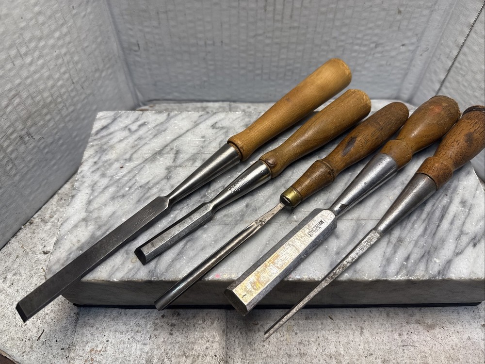 5 VNTG Hibbard ,Dr Barton & Craftsman Wood Chisels