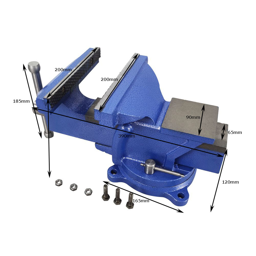 8 " Heavy Duty Table Vice Cast Steel Anvil Bench Vise