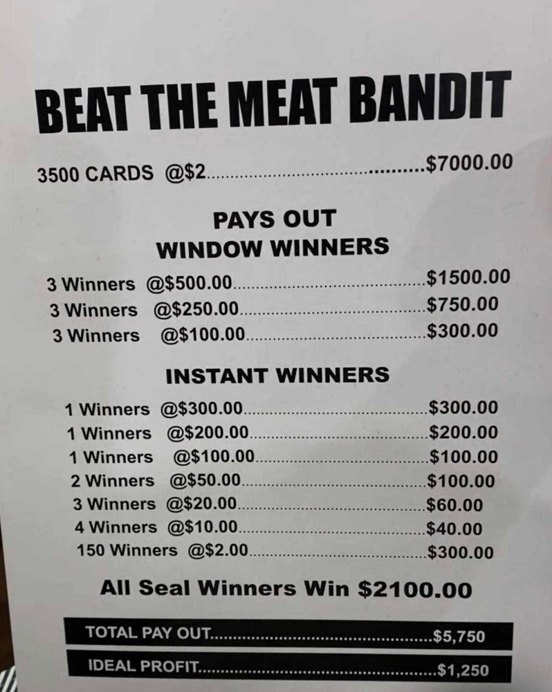 Pulltabs single pull cardboard tickets 2pt Adult Custom Great Bridal Shower Game