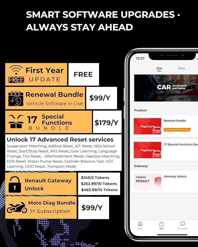 TOPDON Topscan PRO+ Key Programmer Pin Code Reader All Key Lost Programming Tool