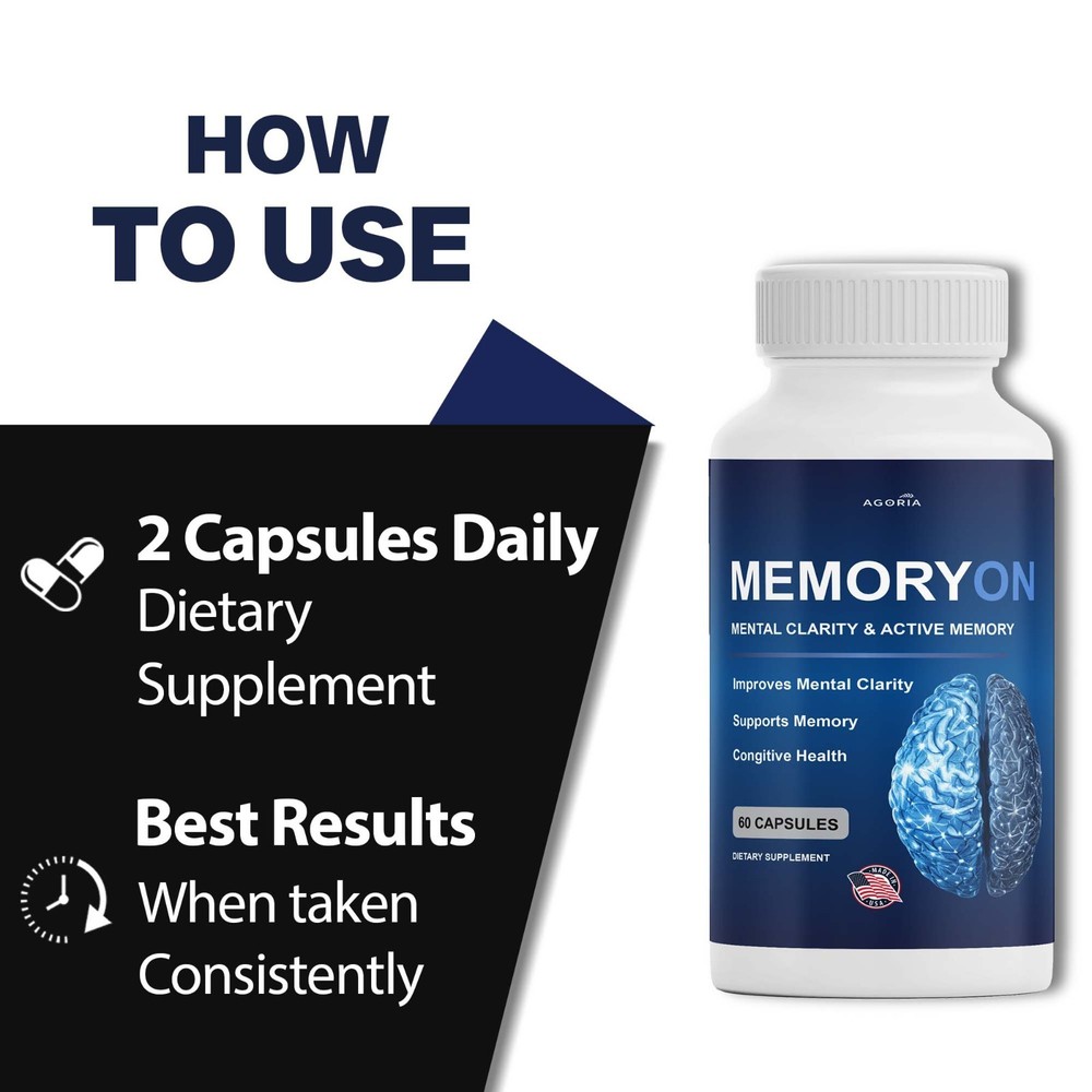 (6 Pack)MemoryOn Advanced Mind Memory & Cognitive Support Pills Genuine MemoryOn