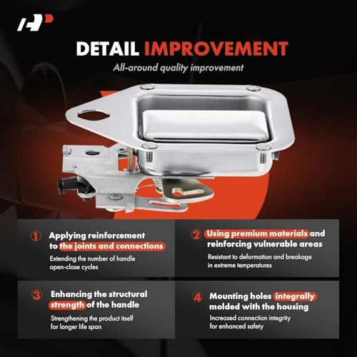 Front Right Passenger Side Exterior Door Handle Compatible with Kenworth