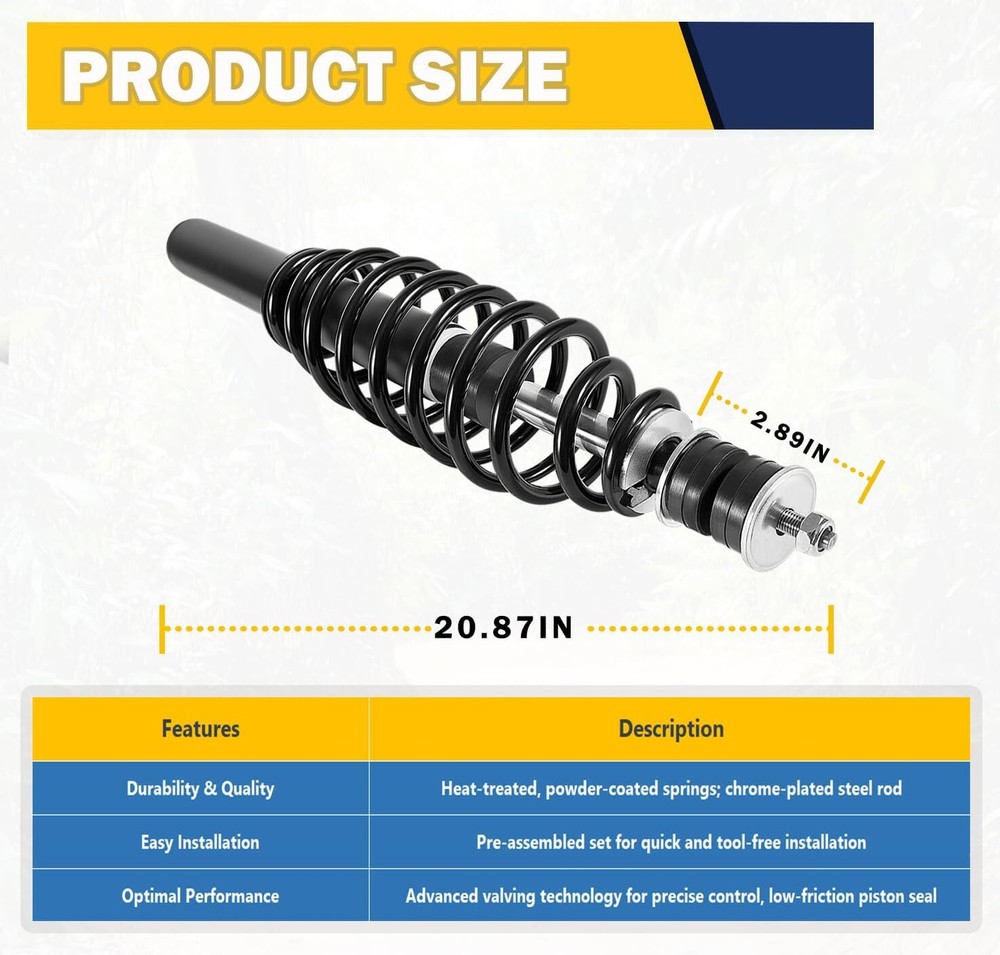 Front Left & Right Shock Absorber Set AM137957 for John-Deere Gator UTV (2PCS)