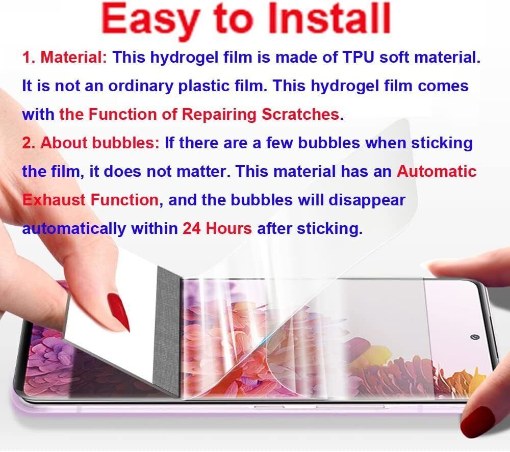 Hydrogel Screen Protector Camera Protector Shockproof Case for Samsung S24 Ultra