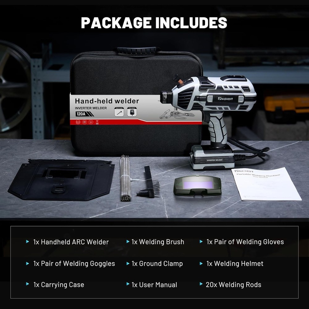 Versatile 110V Handheld Welding Machine with Overheat Protection & Carrying Case