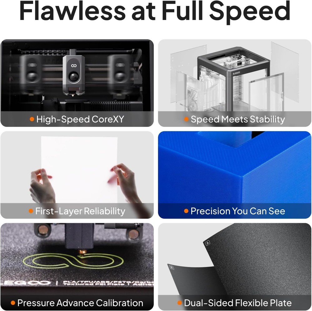 ELEGOO Centauri Carbon 2 Combo Multi Color 3D Printer 500mm/s High Speed