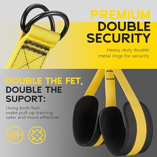 Adjustable Heavy Duty Pull Up Assistance Bands - 3 Pack, Comfortable Fabric, Hom
