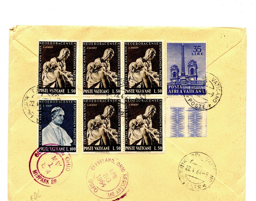 Vatican registered cover sc#383-386