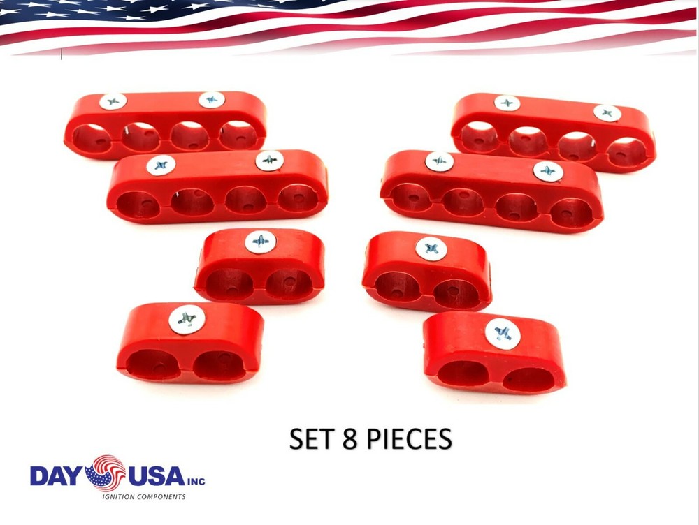8pc Engine Spark Plug Wire Separator Divider Suit for 9.5mm 10mm