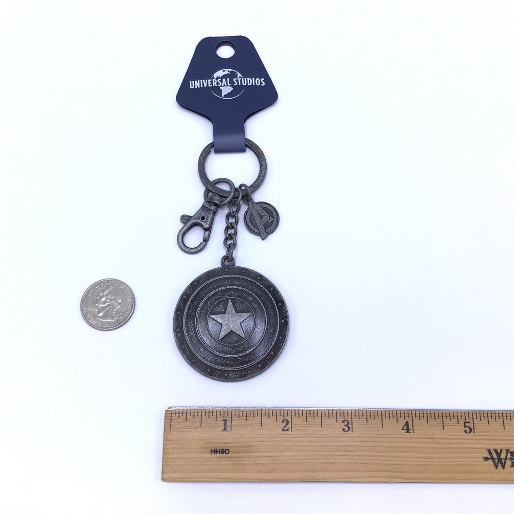 Universal Studios Marvel Comics Captain America Shield Metal Key Chain New