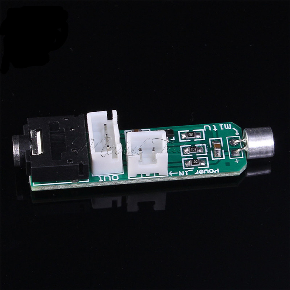 Microphone Circuit Amplification Module DC 1.5-5V 3P Terminal 3.5mm Audio Socket