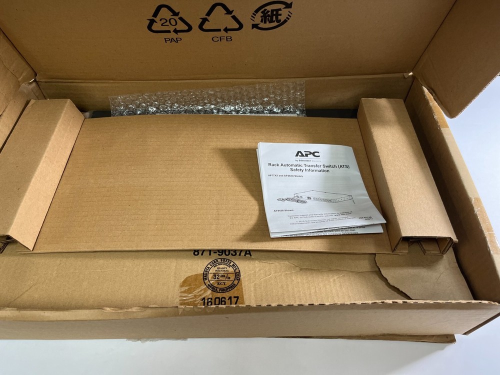 APC AP4434 Rack ATS 208V Automatic Transfer Switch Rack