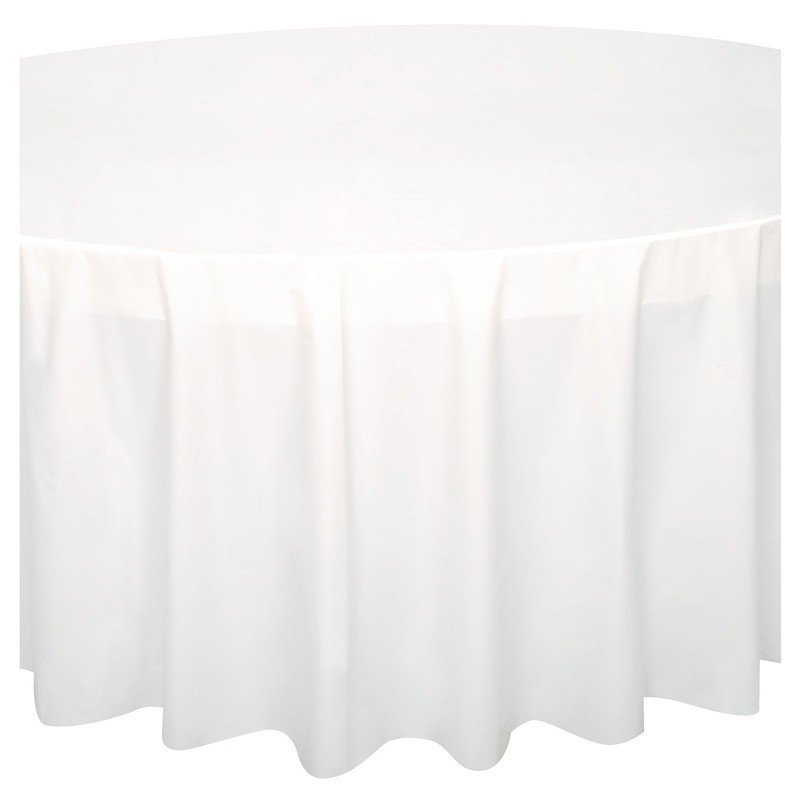Round Plastic Table Cover 84 Waterproof Disposable Party Table Decorations 6Pack