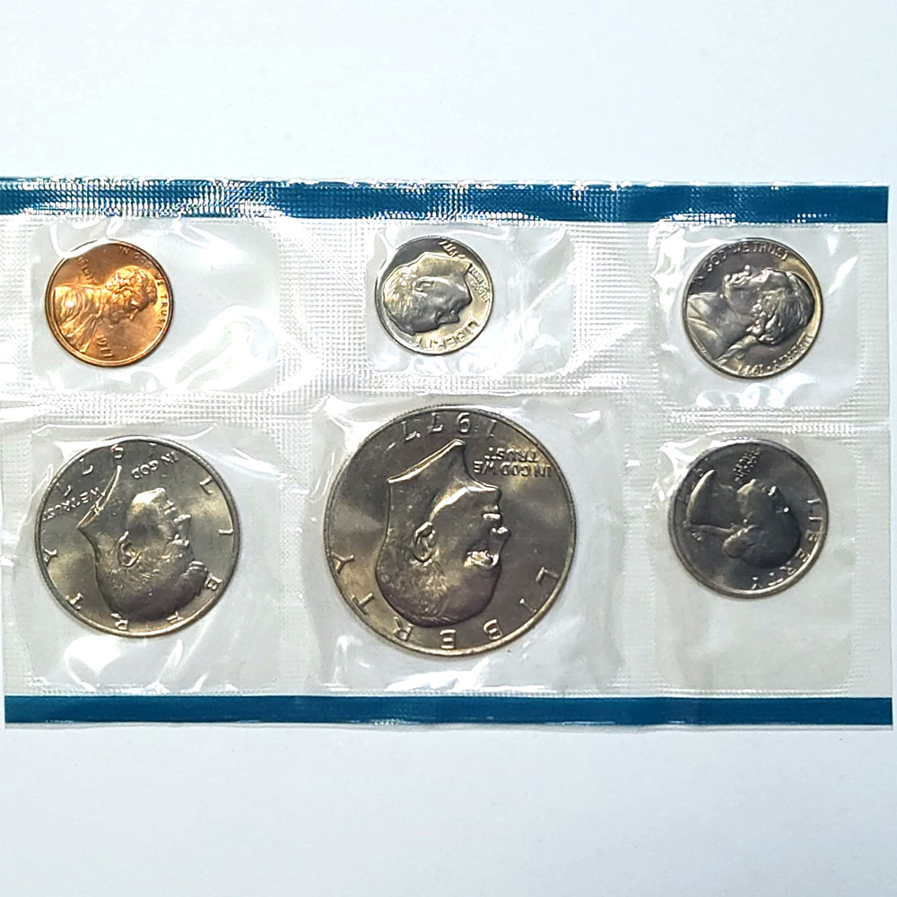 1977 P US Mint Set - 6 BU✨️ Coins/Mint Cello - Includes Eisenhower!