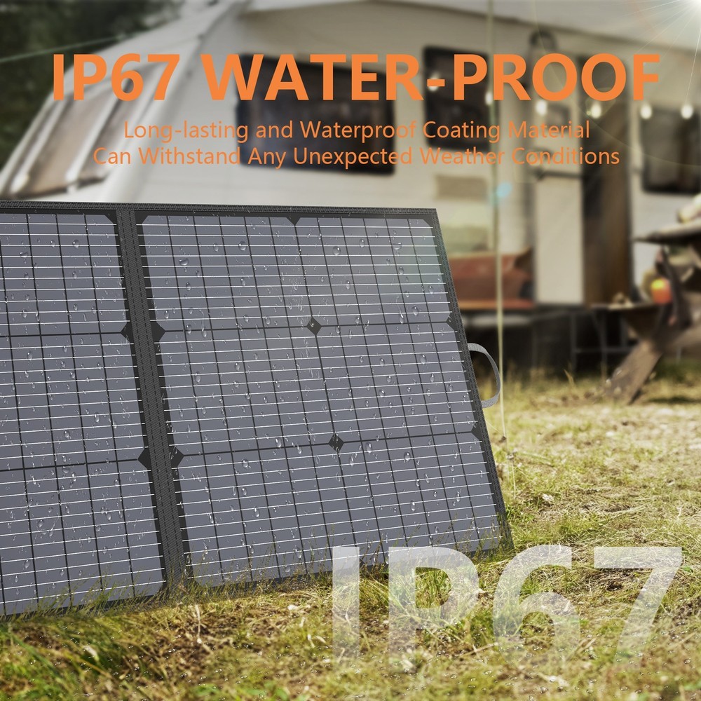 MHPOWOS 220W 110W Monocrystalline Solar Panel Foldable 23.5% High Efficiency