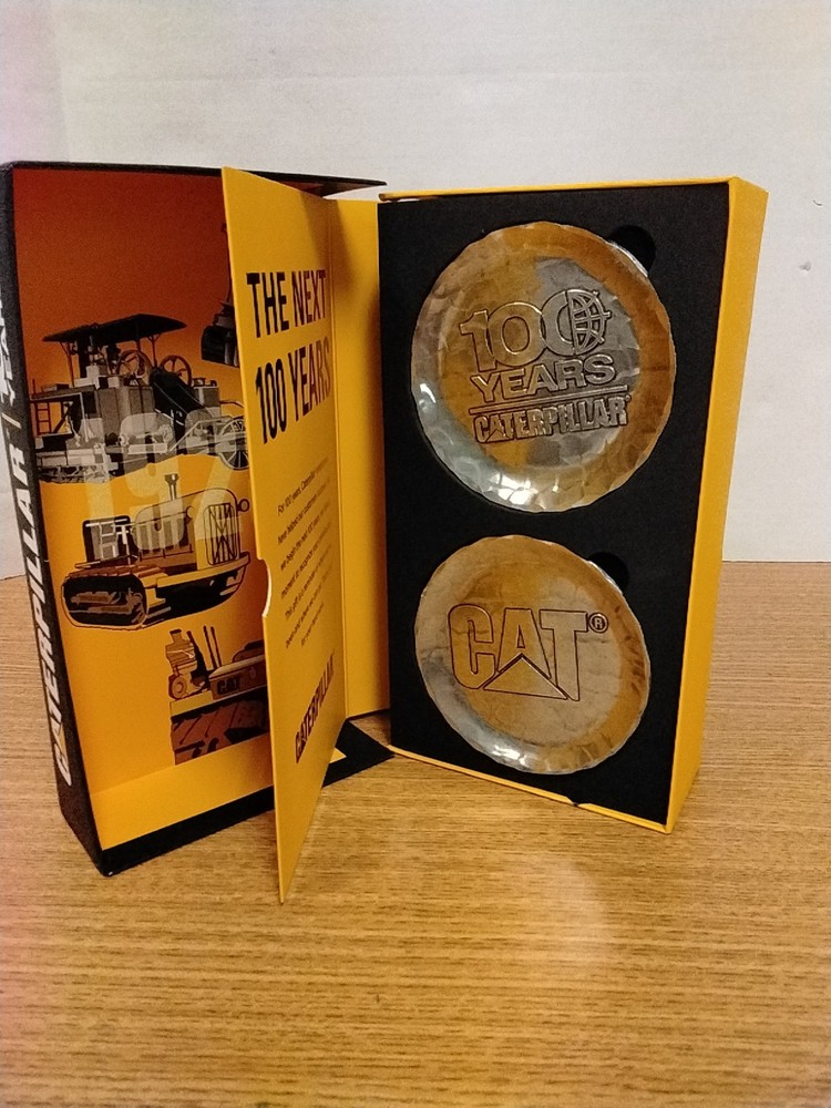 Caterpillar 100 Years Centennial Coasters Set