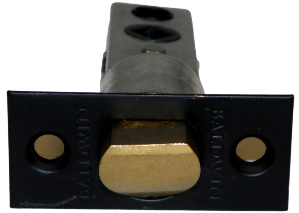 Baldwin 53001909 Adjustable Backset Latch Tubular Handle Sets Satin Black Finish