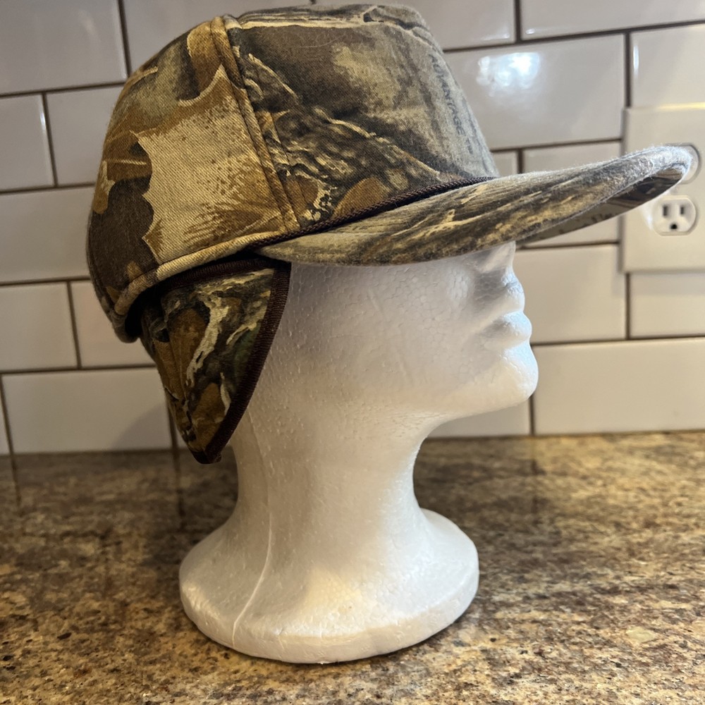Real Tree Camo Insulated Baseball Hat Cap Ear Flaps SnapBack Snap Back