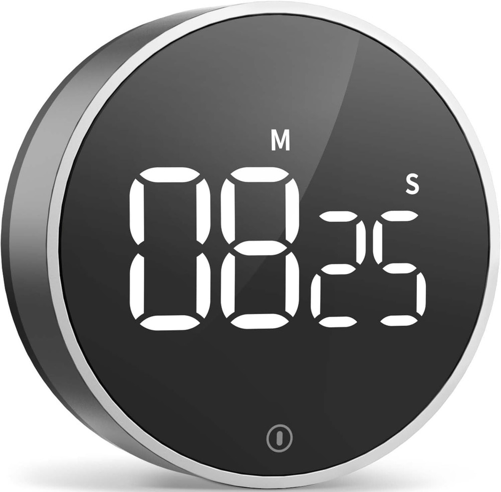 Digital Kitchen Timer - Magnetic Countdown Countup Timer with Large LED Displ...