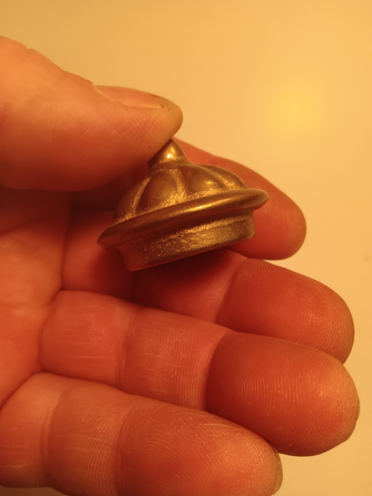 Two Vintage Solid Brass Threaded Rod Ends