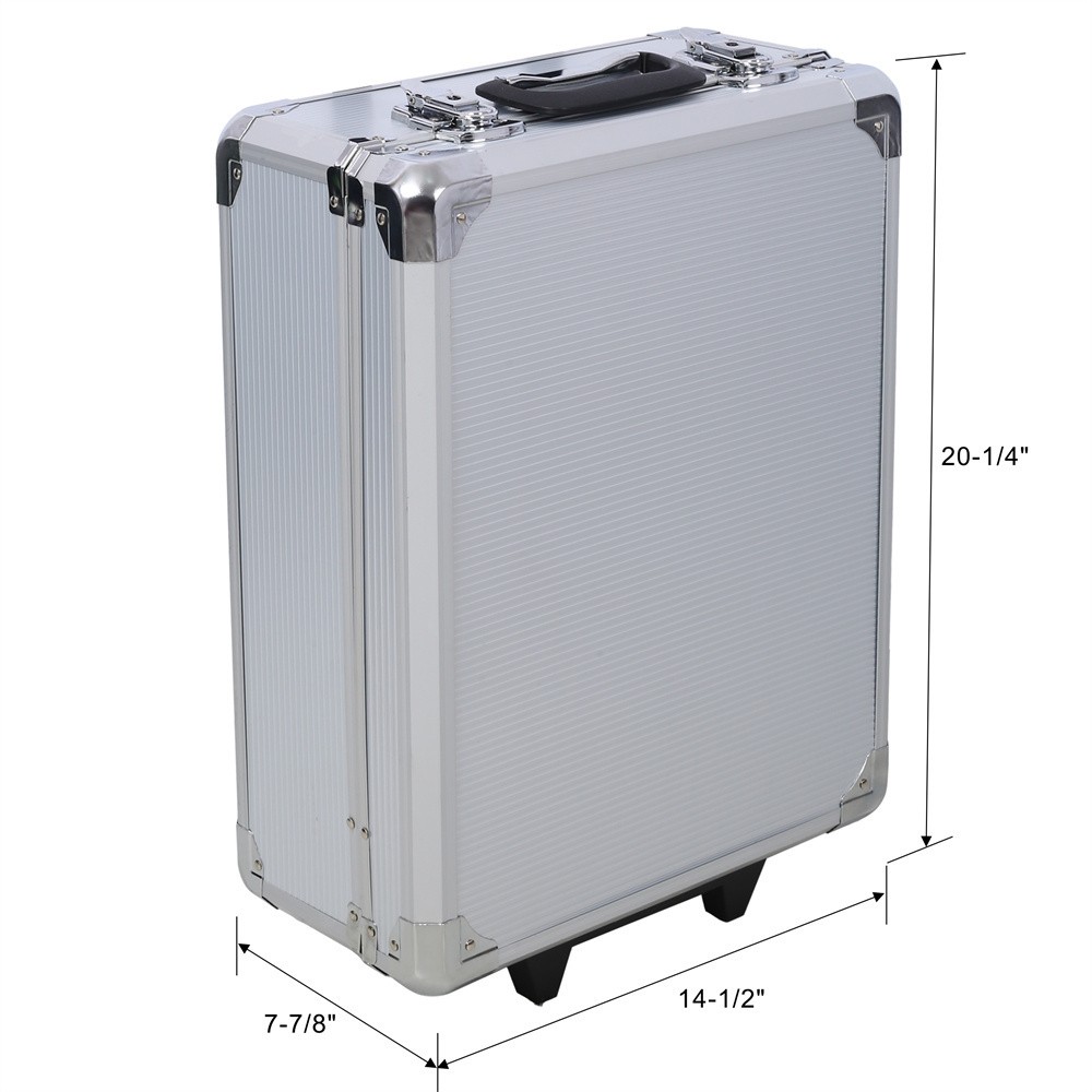 General Household Tool Kit with Rolling Tool Box, Tool Set Kit for Maintenance