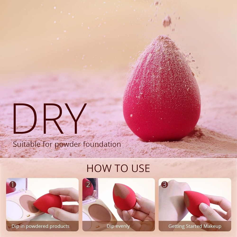 Beakey 5 Pcs Makeup Blender Beauty Sponge Set