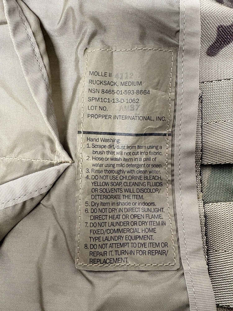 USGI Molle II Medium Rucksack OCP / Complete Assembly Multicam