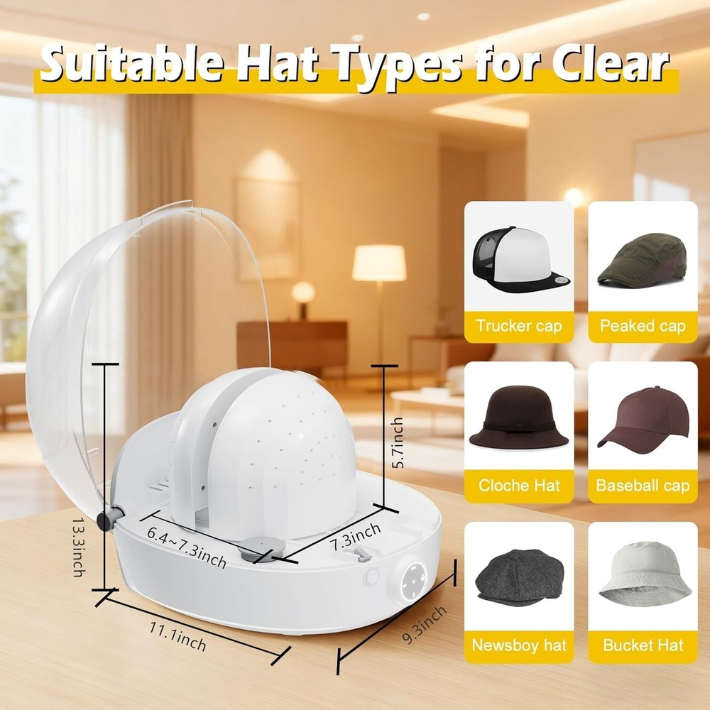 Hat Shaper, Automatic Cap Cleaner, Hat Care Machine Steam Cleaning & Ironing ...