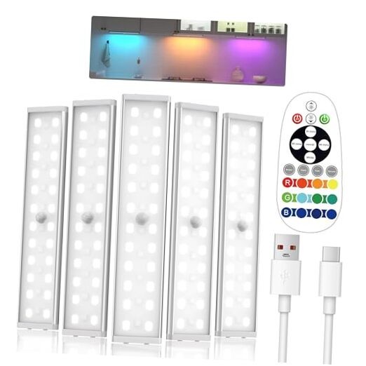 Under Cabinet Lighting,Rechargeable Motion Sensor Light Indoor Night Lights