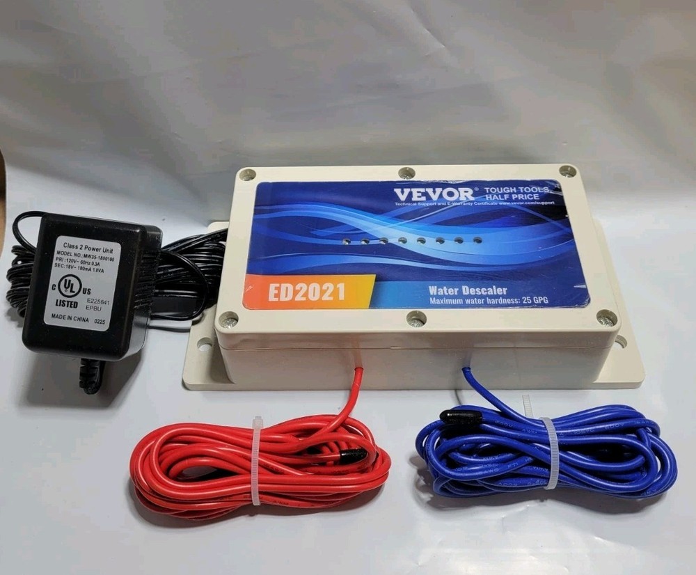 VEVOR ED2021 Water Descaler Electronic Anti-Scale System w/ Power Adapter