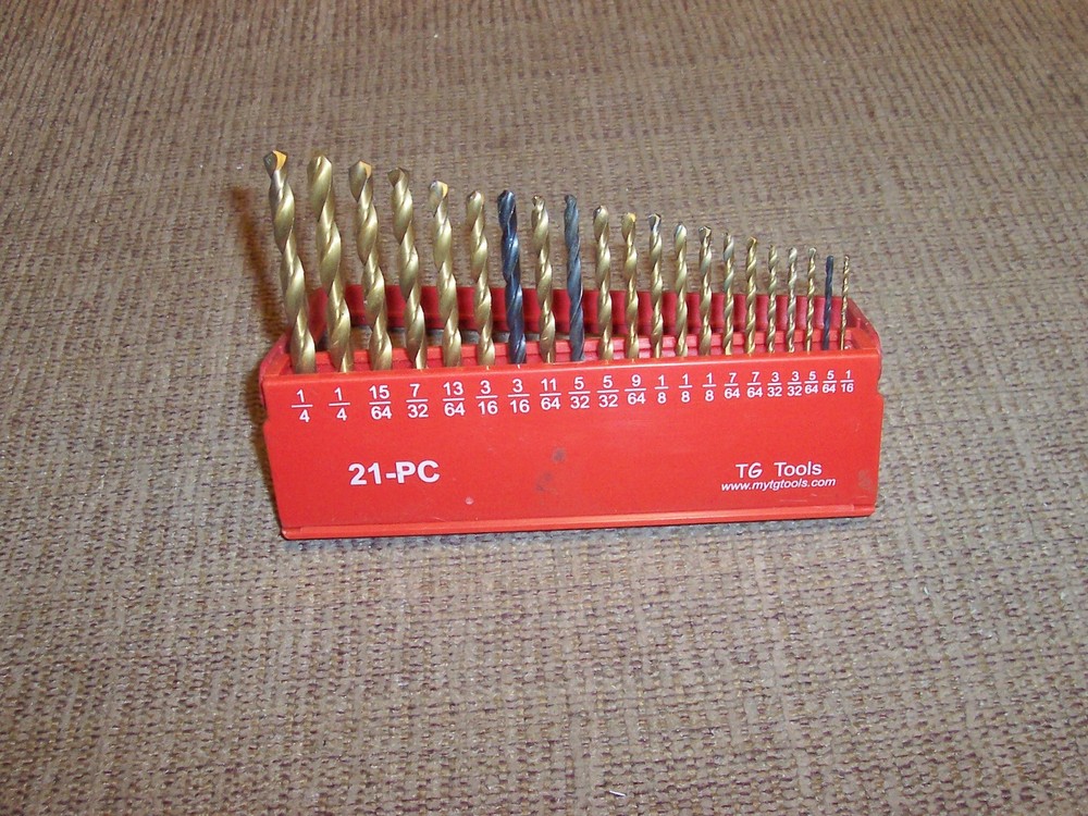 Sears Hand Crank Drill & 21 Piece TG Bit Set Workshop Woodworking Tools