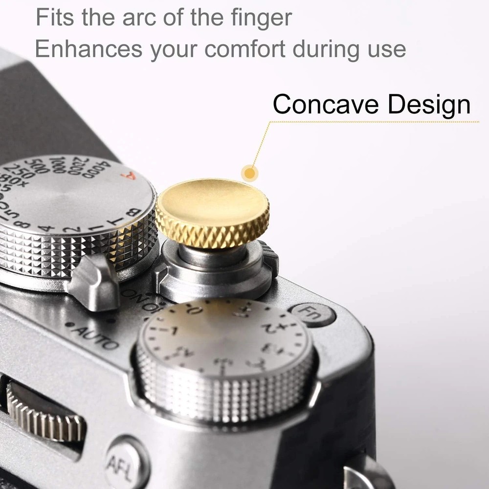 Soft Shutter Release Button, High-End Pure Copper Camera Shutter Button (3 Pack)