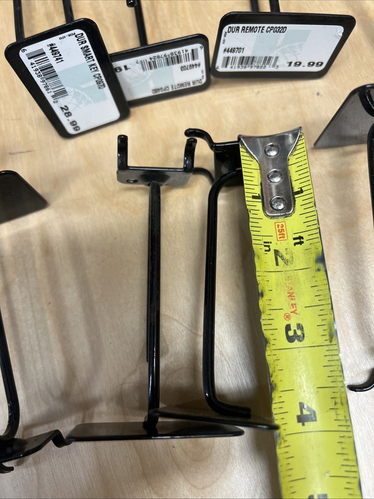 30 Pack Shelf Peg with Price Plate Black 4”