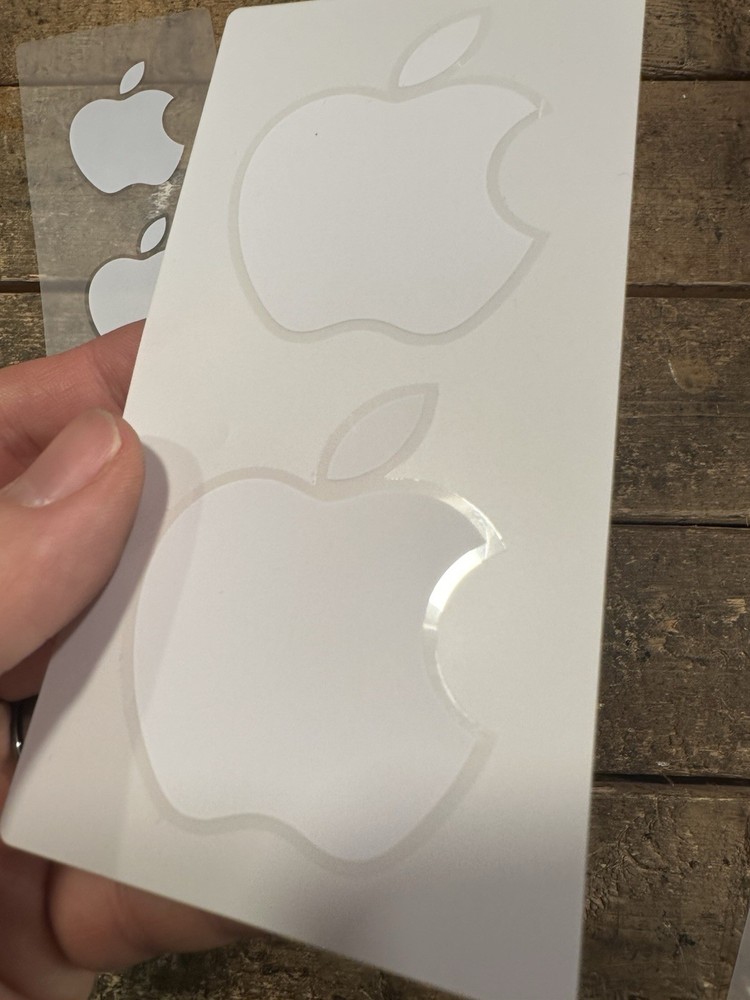 Apple Stickers - White - From iPhone 📱 Sticker 2 Pack OEM Apple