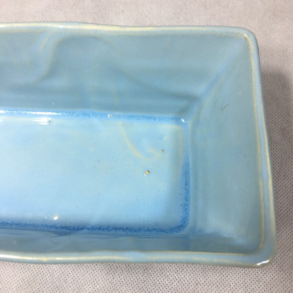 Ceramic Blue Rectangle Planter 8.25"