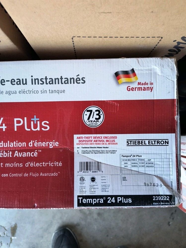 Stiebel Eltron Tempra 24 Plus Premium Tankless Electric Water Heater