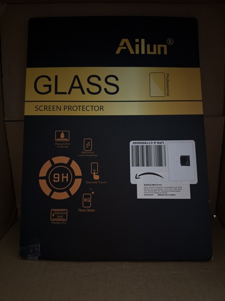 Ailun Screen Protector iPad 9th 8th 7th [2 Pack] 10.2 Inch Tempered Glass