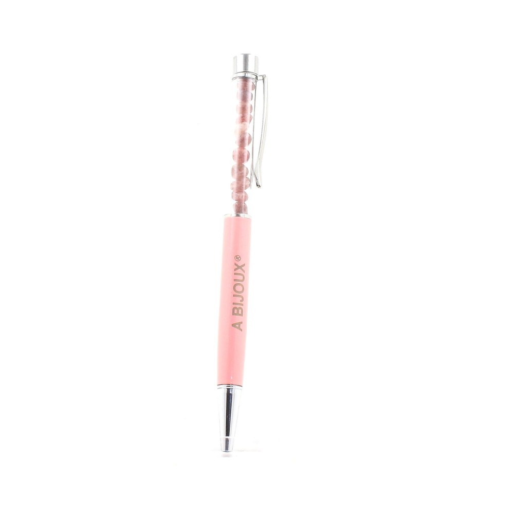 Brazilian Ruby Mineral Pen. Pink Color.