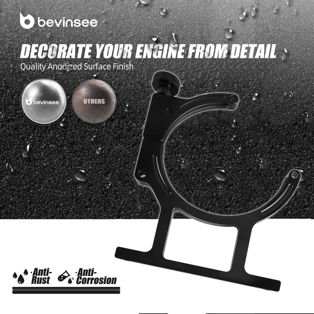 BEVINSEE Aluminum Single Nitrous Oxide Bottle Brackets For 7" Diameter Bottle