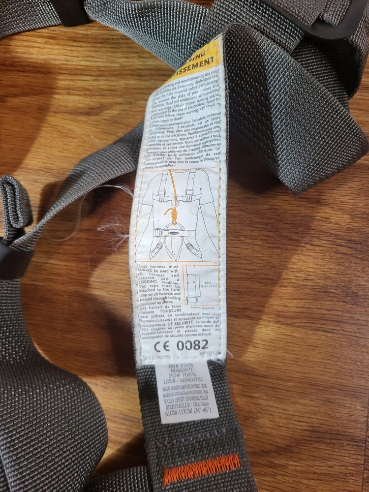 Black Diamond Gray Type D Harness