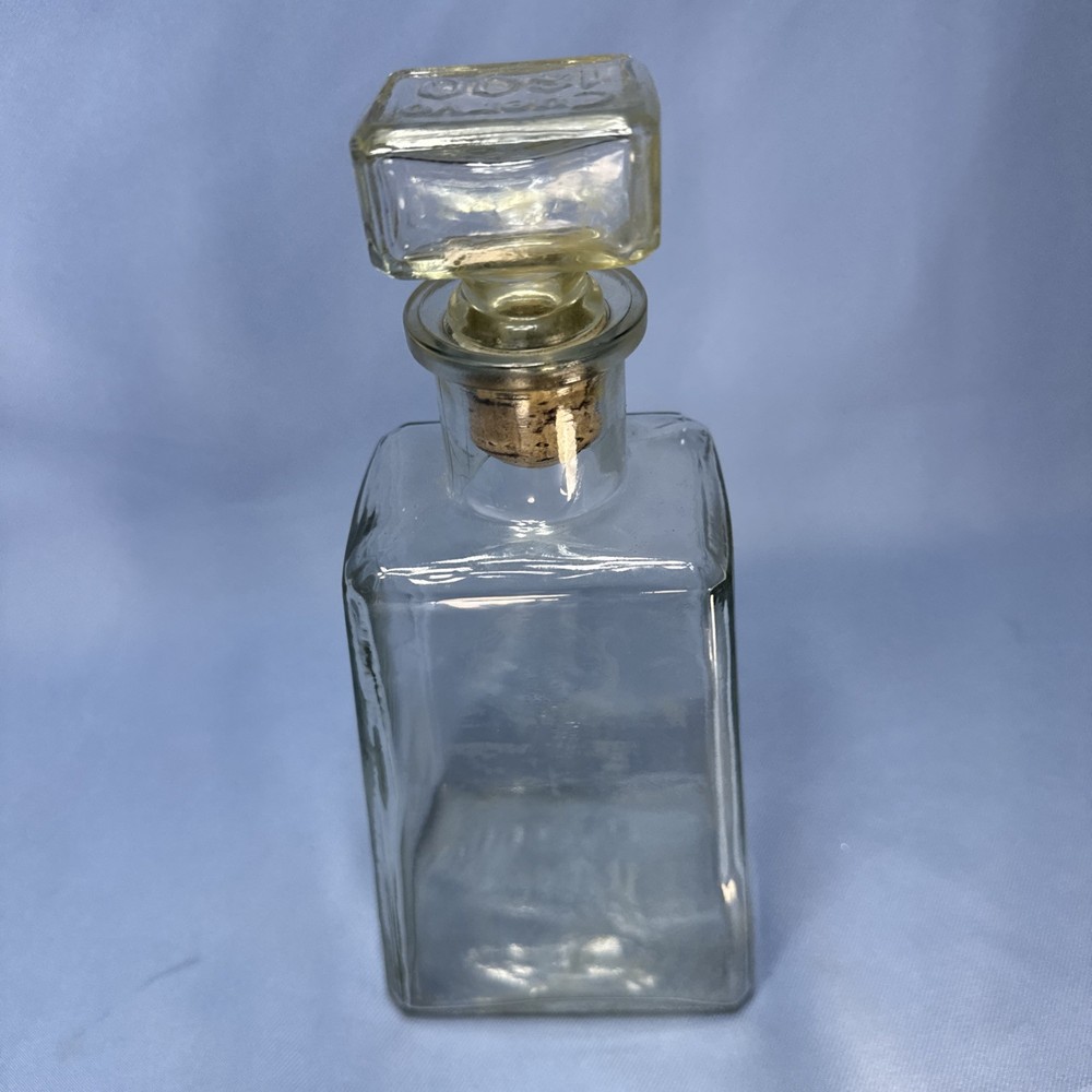 Cuervo 1800 Bottle, Empty, Original Stopper, Clear Decanter.