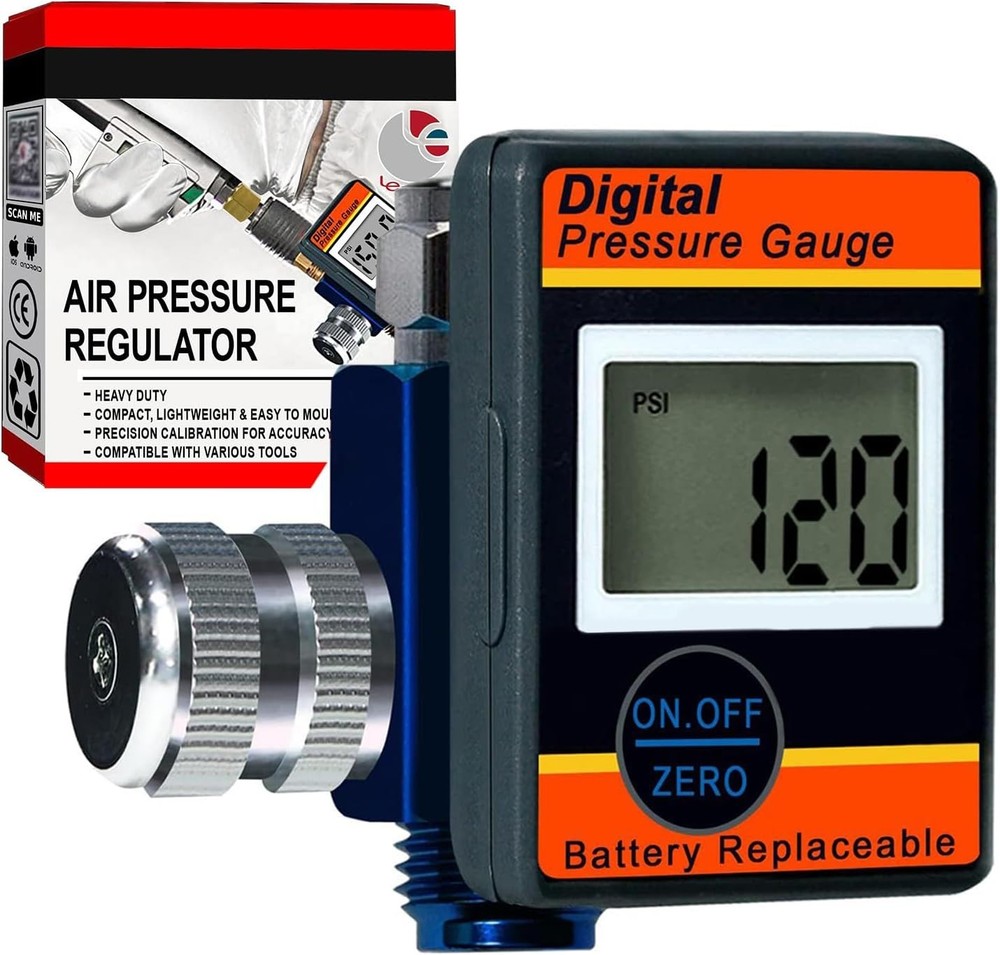 Heavy-Duty Digital Air Regulator - Precision Control for Spray Guns & Tools