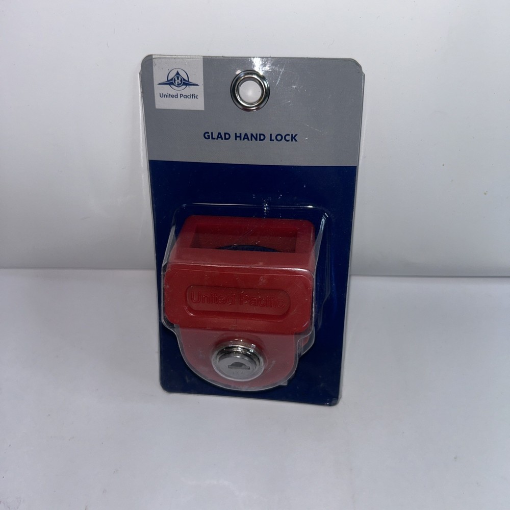 NEW Red Universal Glad Hand Lock with Two Keys - Keyed Alike