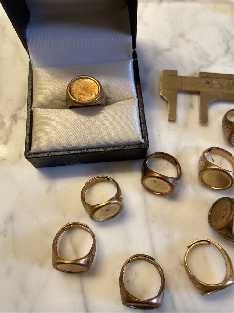 12 VTG Brass Adjustable Ring Settings