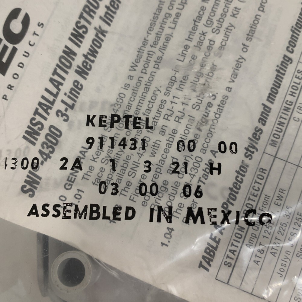 New Keptel SNI-4300 Telephone Network Interface Device Enclosure