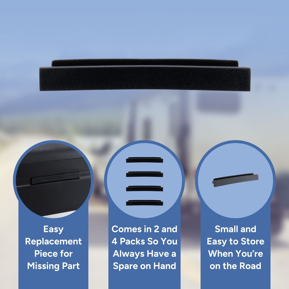 RecPro RV Window Weep Hole Cover Replacement | Black Plastic | 2-Pack or 4-Pack