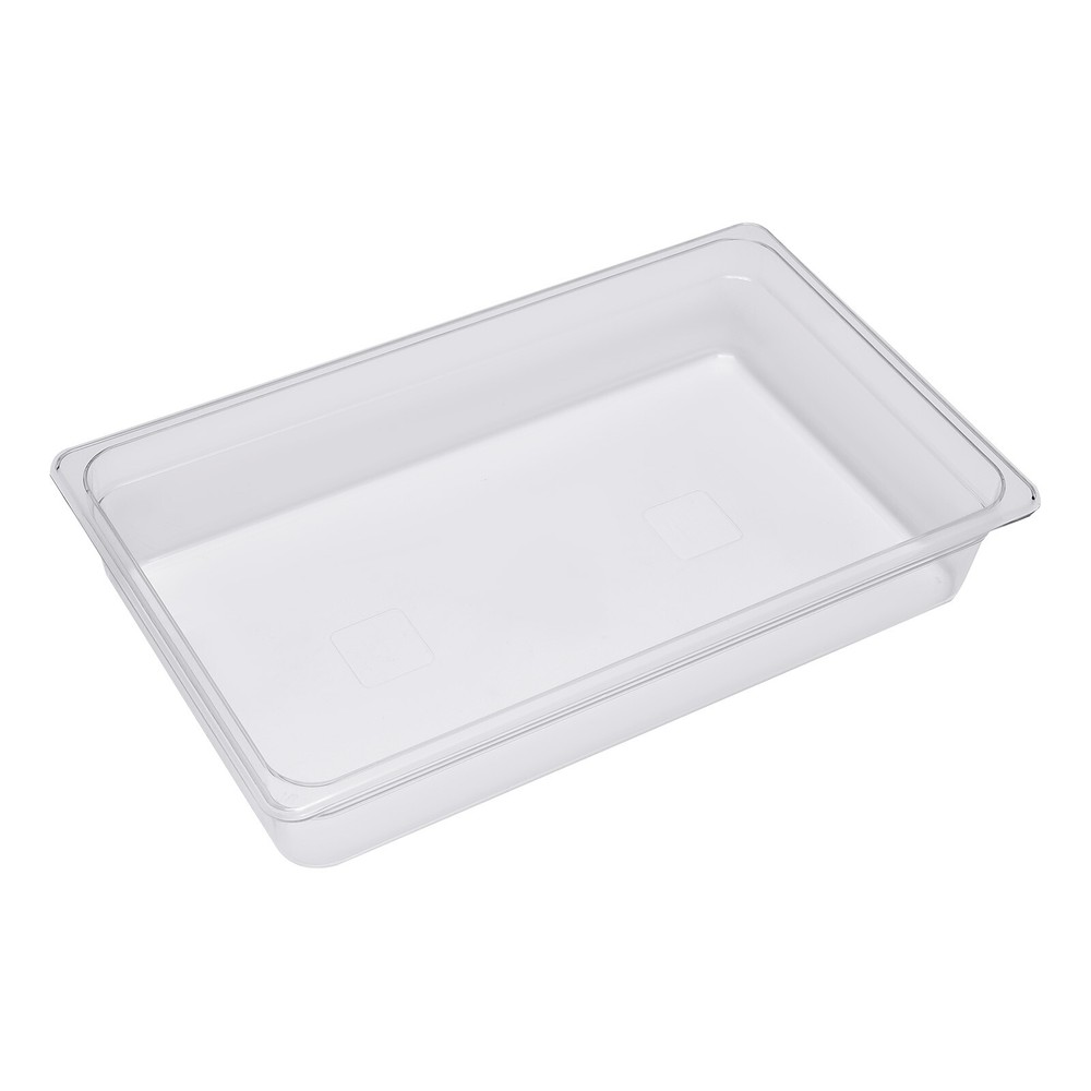 6 Pack Food Pans with Lids, 4'' Deep, Polycarbonate, Clear