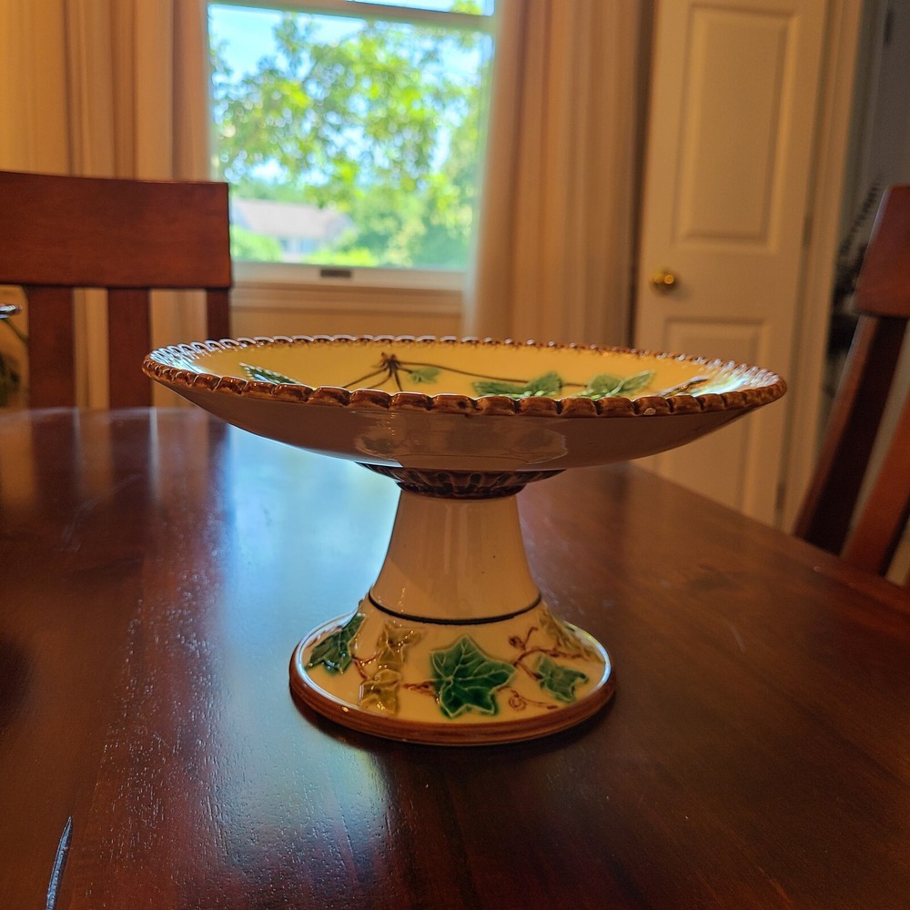 1880's Majolica Comport Fruit/ Cake Stand