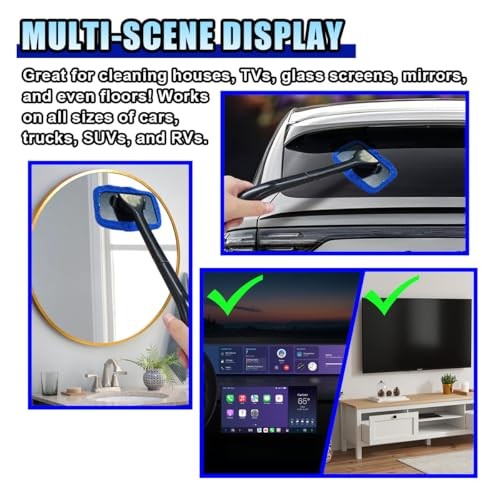 7 Pack Microfiber Cloths, Replaceable Car Inside Windshield Cleaning Tool