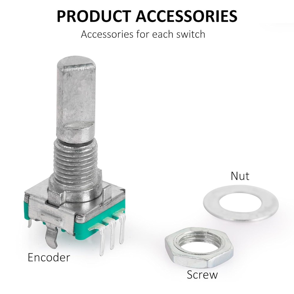 10 Pcs EC11 Rotary Encoder Dode Switch Audio Digital Potentiometer with Switch -